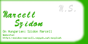 marcell szidon business card